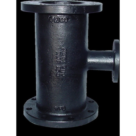 Smith-Cooper Flanged Red Tee, Galvanized, 150lb, 5X2" 4319001942